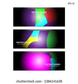 Abstract colorful circles background. Colorful smooth banner template - Vector