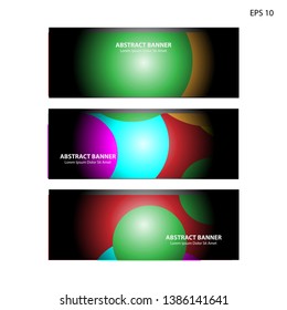 Abstract colorful circles background. Colorful smooth banner template - Vector