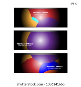 Abstract colorful circles background. Colorful smooth banner template - Vector