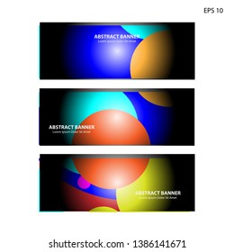 Abstract colorful circles background. Colorful smooth banner template - Vector
