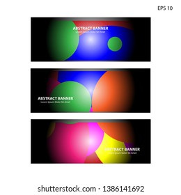 Abstract colorful circles background. Colorful smooth banner template - Vector
