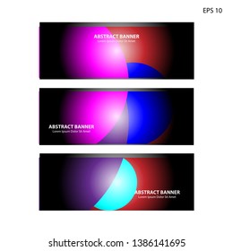 Abstract colorful circles background. Colorful smooth banner template - Vector