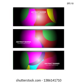 Abstract colorful circles background. Colorful smooth banner template - Vector