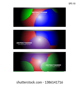 Abstract colorful circles background. Colorful smooth banner template - Vector