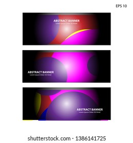 Abstract colorful circles background. Colorful smooth banner template - Vector