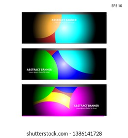 Abstract colorful circles background. Colorful smooth banner template - Vector