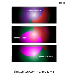 Abstract colorful circles background. Colorful smooth banner template - Vector