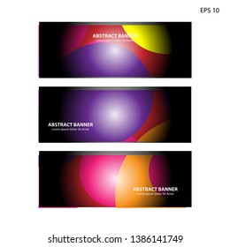 Abstract colorful circles background. Colorful smooth banner template - Vector