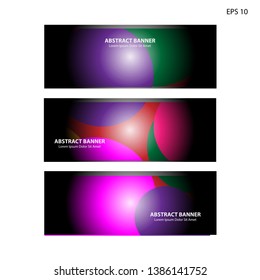 Abstract colorful circles background. Colorful smooth banner template - Vector
