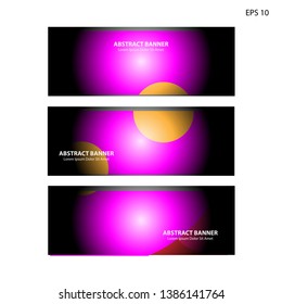 Abstract colorful circles background. Colorful smooth banner template - Vector