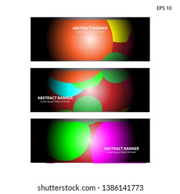 Abstract colorful circles background. Colorful smooth banner template - Vector