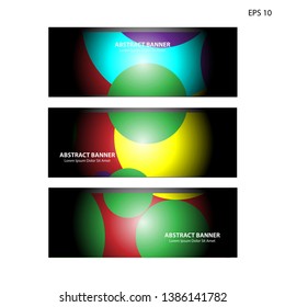 Abstract colorful circles background. Colorful smooth banner template - Vector