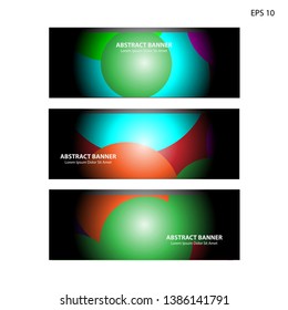 Abstract colorful circles background. Colorful smooth banner template - Vector