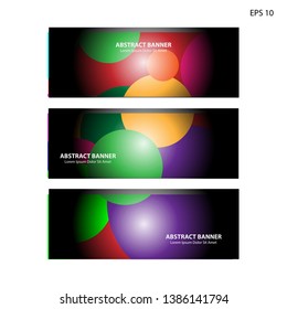 Abstract colorful circles background. Colorful smooth banner template - Vector