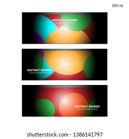 Abstract colorful circles background. Colorful smooth banner template - Vector