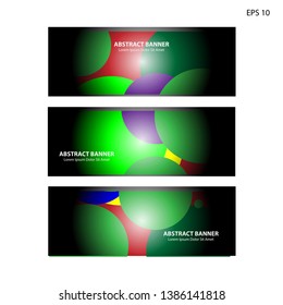 Abstract colorful circles background. Colorful smooth banner template - Vector