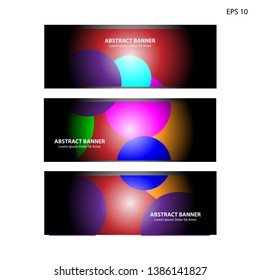 Abstract colorful circles background. Colorful smooth banner template - Vector
