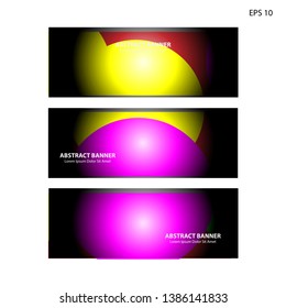 Abstract colorful circles background. Colorful smooth banner template - Vector