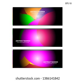 Abstract colorful circles background. Colorful smooth banner template - Vector