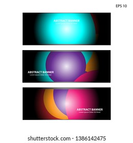 Abstract colorful circles background. Colorful smooth banner template - Vector