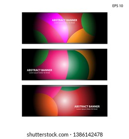 Abstract colorful circles background. Colorful smooth banner template - Vector