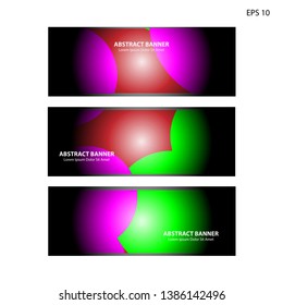 Abstract colorful circles background. Colorful smooth banner template - Vector