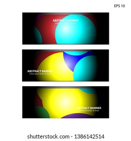 Abstract colorful circles background. Colorful smooth banner template - Vector