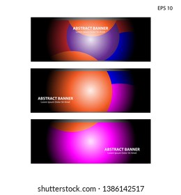 Abstract colorful circles background. Colorful smooth banner template - Vector