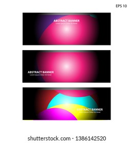 Abstract colorful circles background. Colorful smooth banner template - Vector