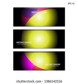 Abstract colorful circles background. Colorful smooth banner template - Vector
