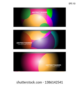 Abstract colorful circles background. Colorful smooth banner template - Vector