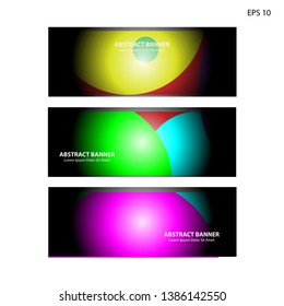 Abstract colorful circles background. Colorful smooth banner template - Vector