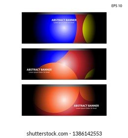 Abstract colorful circles background. Colorful smooth banner template - Vector