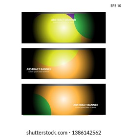 Abstract colorful circles background. Colorful smooth banner template - Vector