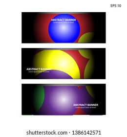 Abstract colorful circles background. Colorful smooth banner template - Vector