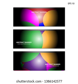 Abstract colorful circles background. Colorful smooth banner template - Vector