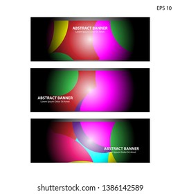 Abstract colorful circles background. Colorful smooth banner template - Vector