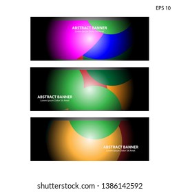Abstract colorful circles background. Colorful smooth banner template - Vector