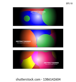 Abstract colorful circles background. Colorful smooth banner template - Vector