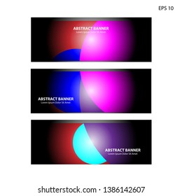 Abstract colorful circles background. Colorful smooth banner template - Vector