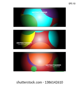 Abstract colorful circles background. Colorful smooth banner template - Vector