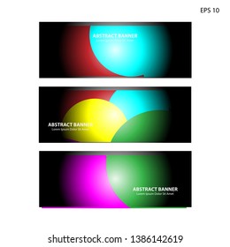 Abstract colorful circles background. Colorful smooth banner template - Vector