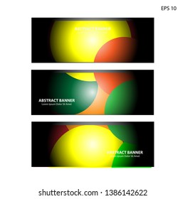 Abstract colorful circles background. Colorful smooth banner template - Vector