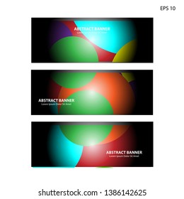 Abstract colorful circles background. Colorful smooth banner template - Vector