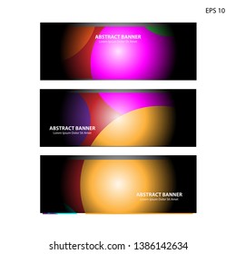 Abstract colorful circles background. Colorful smooth banner template - Vector