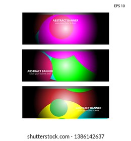 Abstract colorful circles background. Colorful smooth banner template - Vector