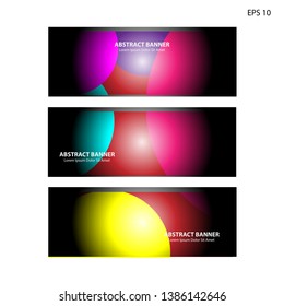 Abstract colorful circles background. Colorful smooth banner template - Vector
