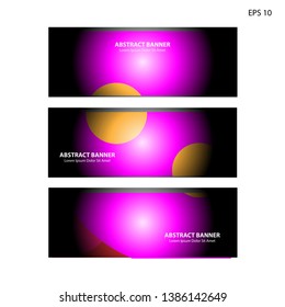 Abstract colorful circles background. Colorful smooth banner template - Vector