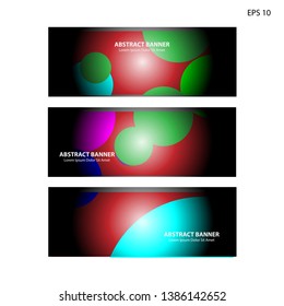 Abstract colorful circles background. Colorful smooth banner template - Vector