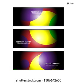 Abstract colorful circles background. Colorful smooth banner template - Vector